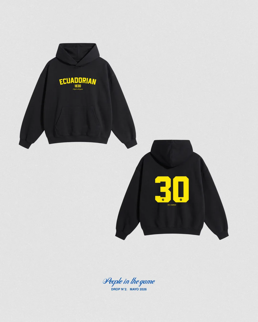 Hoodie Negra 1830